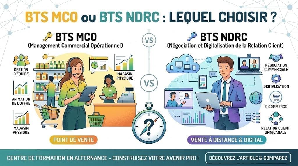 Faites votre choix entre le BTS MCO et le BTS NDRC !