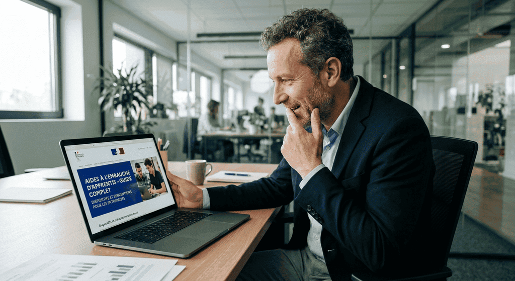 Un entrepreneur qui découvre les aides pour recruter un apprenti
